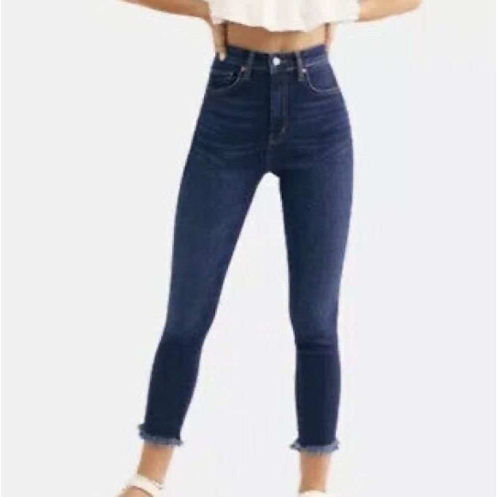 Free People‎ We The Free Raw High Rise Jegging Deep Indigo Women's size 31 NWT